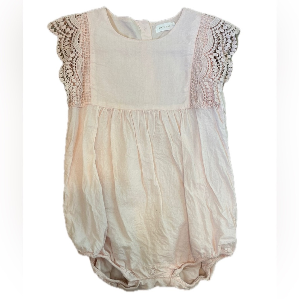 Jamie Kay double layer lace pleated bubble very light pink